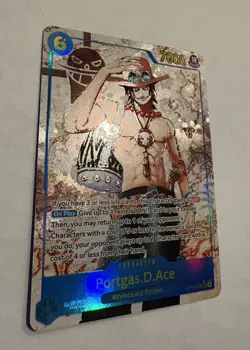 One Piece TCG Portgas D. Ace OP13-119 Alt Art SEC “Carrying On His Will” NM Foil - Image 2