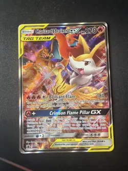 Pokemon TCG Charizard & Braixen GX Tag Team Black Star Promo SM230 Holo Rare - Image 1