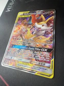 Pokemon TCG Charizard & Braixen GX Tag Team Black Star Promo SM230 Holo Rare - Image 2