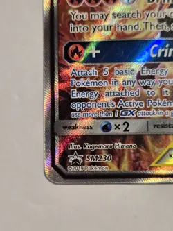 Pokemon TCG Charizard & Braixen GX Tag Team Black Star Promo SM230 Holo Rare - Image 4