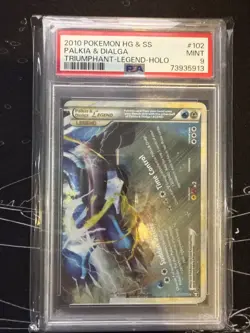Pokemon Palkia Dialga Legend Bottom Holo Card 102/102 Triumphant Series - Image 1