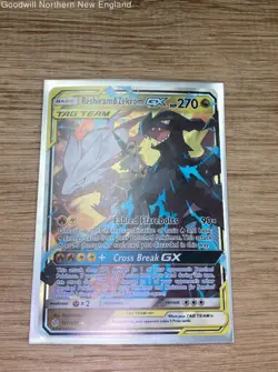 Reshiram & Zekrom GX Tag Team #157/236 Ultra Rare SM Cosmic Eclipse Holofoil - Image 1