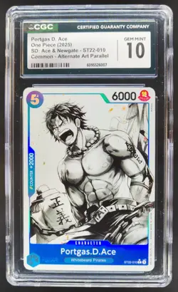 2025 ONE PIECE CCG PORTGAS.D.ACE ALTERNATE ART ST22-010 CGC 10 PT - Image 1