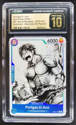2025 ONE PIECE CCG PORTGAS.D.ACE ALTERNATE ART ST22-010 CGC 10 PRISTINE PT - Image 1