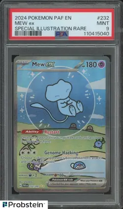 2024 Pokemon PAF En Special Illustration Rare #232 Mew Ex PSA 9 MINT - Image 1