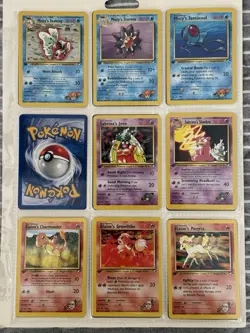 82 Card 1st Edition Pokemon Gym Heroes Set Unplayed Cards Lot - Image 4
