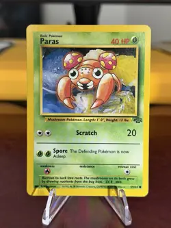 🍀 Paras 59/64 Jungle Non Holo Foil Pokemon WOTC 1999 Common Vintage Card (#2) - Image 1