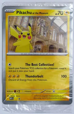 Pikachu at the museum: Pokemon Jumbo Promotional Card - Image 1