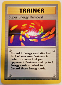 Super Energy Removal Base Set 79/102 Rare Unlimited Pokemon Card NM - Image 1