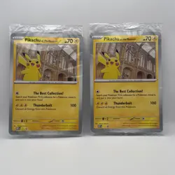 Pokemon x Natural History Museum: Pikachu at the Museum (Sealed) Promo Card X2 - Image 1