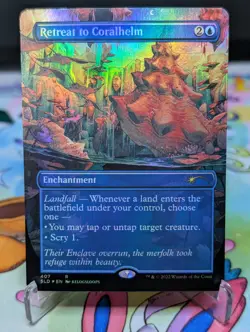 MTG Secret Lair Drop- Retreat to Coralhelm 407 Borderless Foil - Image 1
