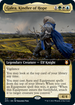 1x Galea, Kindler of Hope - Extended Art Heavy Play MTG Magic - Kid Icarus - - Image 1