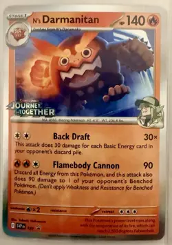 Pokemon TCG N's Darmanitan Journey Together Stamped Promo - Image 1