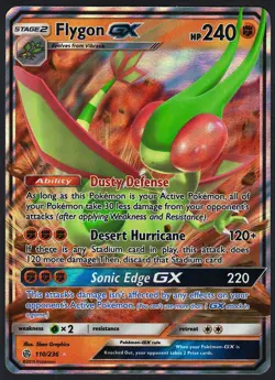 Flygon GX 110/236 Holo Rare GX Cosmic Eclipse Pokemon NM - Image 1