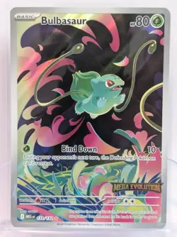 Pokemon TCG Bulbasaur 133/132 Secret Rare Mega Evolution Set Stamped - Image 1