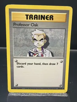 Pokemon TCG Professor Oak Base Set 88/102 Regular Unlimited Uncommon Vintage LP - Image 1