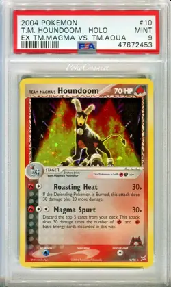PSA 9 MINT Pokemon HOUNDOOM Holo Rare 2004 ex Team Aqua vs Team Magma #10/95 - Image 1