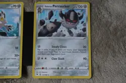 Pokemon TCG Vivid Voltage GALARIAN MEOWTH 112/185 + GALARIAN PERRSERKER 113/185 - Image 3
