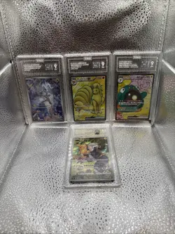 Pokemon TCG TAG Slab Lot Of 4 - Graded 9(3) & 8.5(1) - Image 1