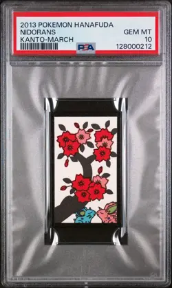 Pokemon Nidorans Kanto Hanafuda Rare PSA 10 Gem Mint 2013 - Image 1
