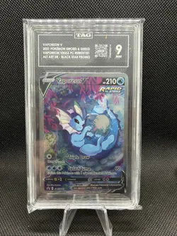 2021 Pokemon Vaporean Vmax Black Star Promo SWSH 181 TAG 9 - Image 1