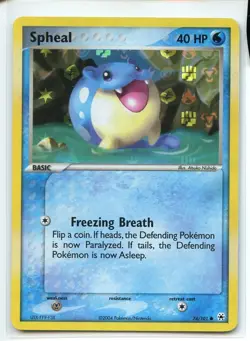 Spheal Reverse Holo Common NM/NM- 74/101 EX Hidden Legends Pokemon - Image 1