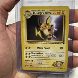 Lt. Surge's Raichu - 28/132 - Pokemon Gym Heroes Unlimited Rare Card WOTC MP Vtg - Image 1