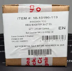 Pokemon ME02 Phantasmal Flames Booster Box Case Of 6 Sealed - Image 1