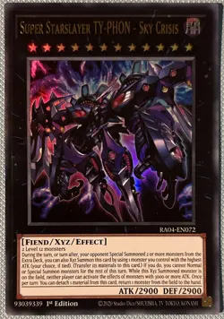 YuGiOh! Super Starslayer TY-PHON - Sky Crisis RA04-EN072 Ultra Rare 1st Edition - Image 1