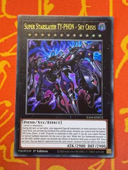 YUGIOH SUPER STARSLAYER TY-PHON - SKY CRISIS ULTRA RARE NM RA04-EN072 - Image 1