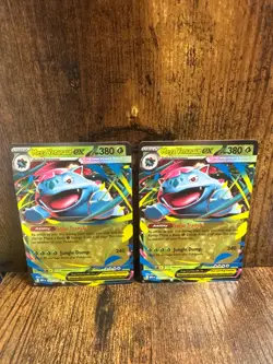 TWO!! Mega Venusaur EX 003/132 Me01: Mega Evolution Holo cards Pokemon TCG - Image 1