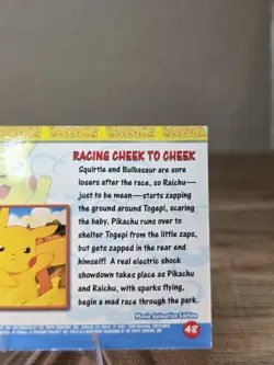 Racing Cheek to Cheek #48 - Pikachu's Vacation Movie Edition- Topps Pokemon Card - Image 4