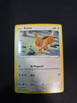 Pokemon TCG Eevee Black Star Promo SWSH190 Cosmos Holo Card LP Condition - Image 1