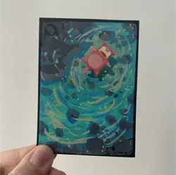 Pokemon Slowpoke TCG Water Type Card Swirl Artwork Collectible - Image 1