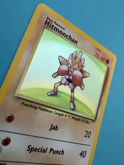 Pokemon TCG Hitmonchan Holo Rare Card Base Set 7/102 LP Condition - Image 3