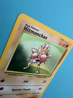 Pokemon TCG Hitmonchan Holo Rare Card Base Set 7/102 LP Condition - Image 4