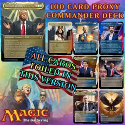 FOILED VERSION Donald Trump - Digital Altered Commander Deck Magic The Gathering - Image 1