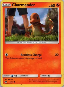 Pokemon TCG Charmander 4/18 Detective Pikachu HP - Image 1