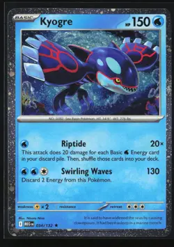 Pokemon TCG: Kyogre - Cosmos Holo - Mega Evolution - #034/132 - Image 1