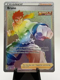 Bruno 172/163 Full Art Trainer Secret Rainbow Rare Battle Styles Pokemon - Image 1