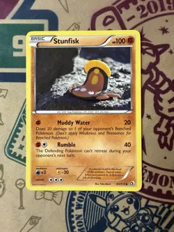 2013 Pokemon Black & White Legendary Treasures Stunfisk 83/113 - Image 3