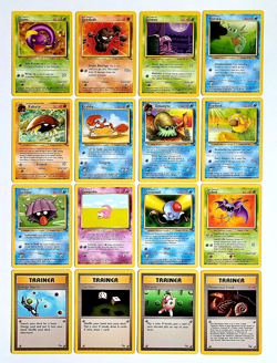 FOSSIL COMPLETE Common Set Lot Unlimited 1999 WOTC Vintage Pokemon NM/Near MINT - Image 1