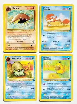 FOSSIL COMPLETE Common Set Lot Unlimited 1999 WOTC Vintage Pokemon NM/Near MINT - Image 4