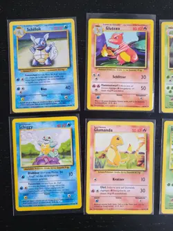 Pokemon Karten Sammlung Starter Schiggy Glutexo Glumanda Pikachu - Exc-Near Mint - Image 2
