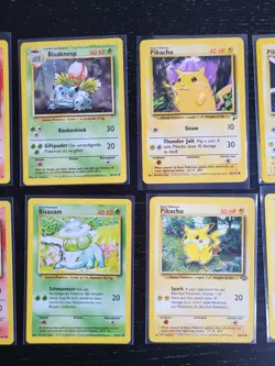 Pokemon Karten Sammlung Starter Schiggy Glutexo Glumanda Pikachu - Exc-Near Mint - Image 3