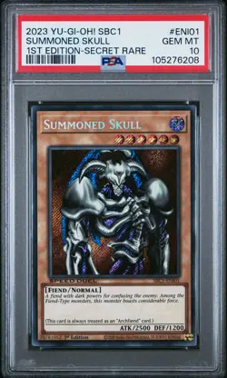 2023 YU-GI-OH! SBC1-SPEED DUEL STREETS OF BATTLE CITY SUMMONED SKULL PSA 10 - Image 1