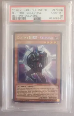 💎 Yugioh PSA 10 Destiny HERO - Celestial 1st Edition Secret Rare 💎 - Image 1