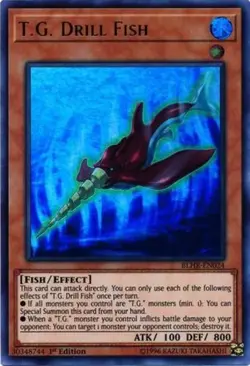 T.G. Drill Fish - BLHR-EN024 - Ultra Rare - 1st Edition - Lightly Played - Image 1
