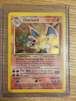 Pokemon TCG Charizard 4/102 Holographic Rare 1999 Base Set - Image 1