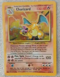 Charizard 4/102 - Base Set Unlimited Holo - LP (1999 Pokemon TCG) - Image 1